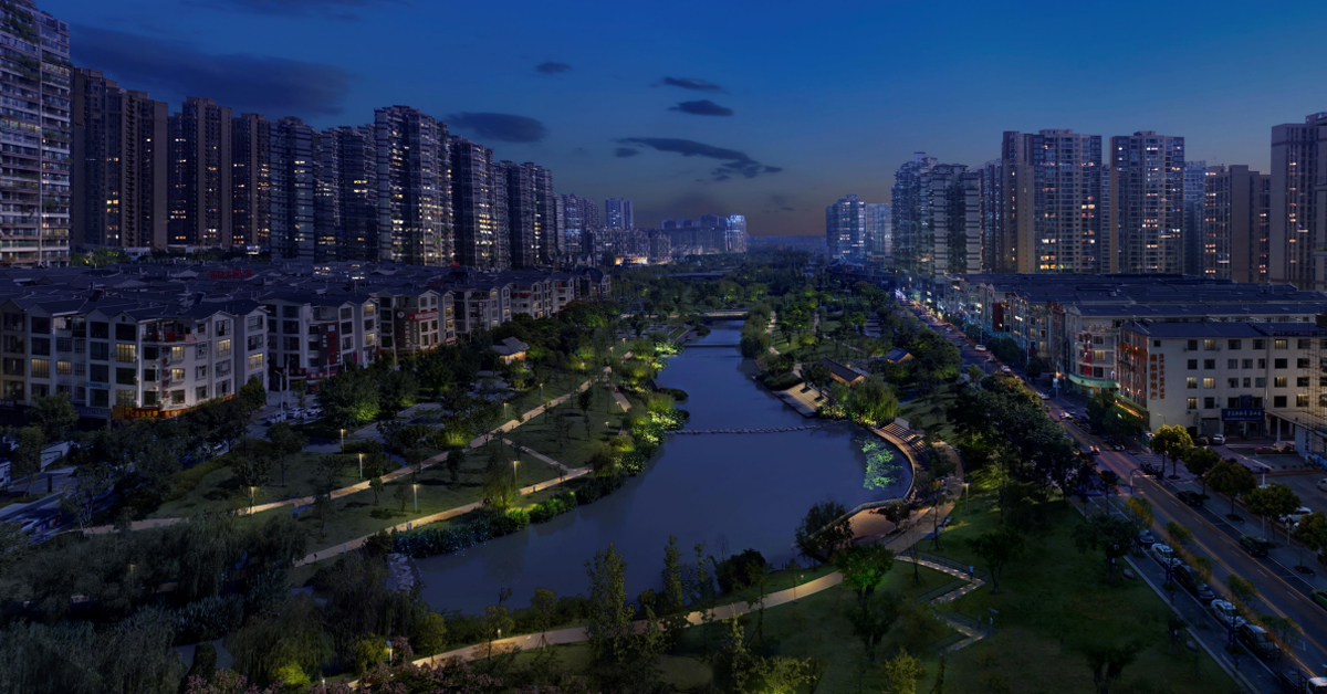 Maling River Central Wetland Park Nightscape Lighting Solution